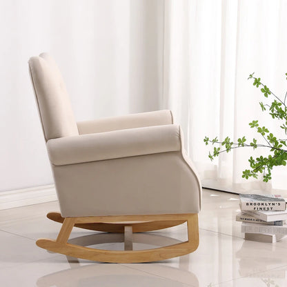 Fauteuil de salon à dossier haut et à bascule