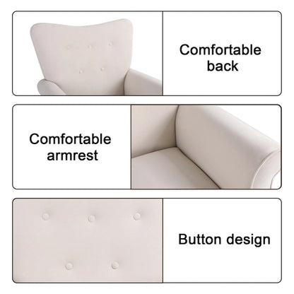 Fauteuil de salon à dossier haut et à bascule