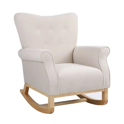 Fauteuil de salon à dossier haut et à bascule