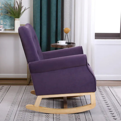 Fauteuil de salon à dossier haut et à bascule