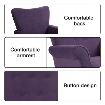 Fauteuil de salon à dossier haut et à bascule