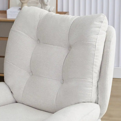 Fauteuil pivotant avec repose-pieds, ensemble fauteuil à bascule et repose-pieds, fauteuil de lecture inclinable, vert