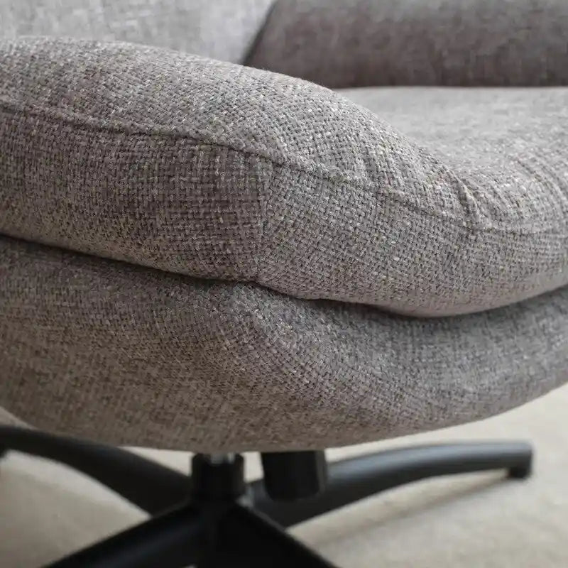 Fauteuil pivotant avec repose-pieds, ensemble fauteuil à bascule et repose-pieds, fauteuil de lecture inclinable, vert