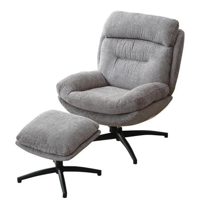 Fauteuil pivotant avec repose-pieds, ensemble fauteuil à bascule et repose-pieds, fauteuil de lecture inclinable, vert