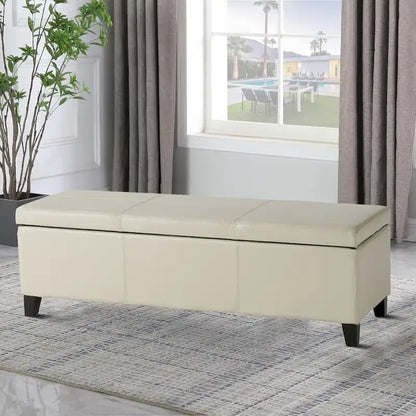 Contemporary Minimalist Design Upholstered Storage Bench