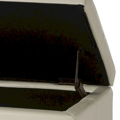 Banc de rangement rembourré au design minimaliste contemporain