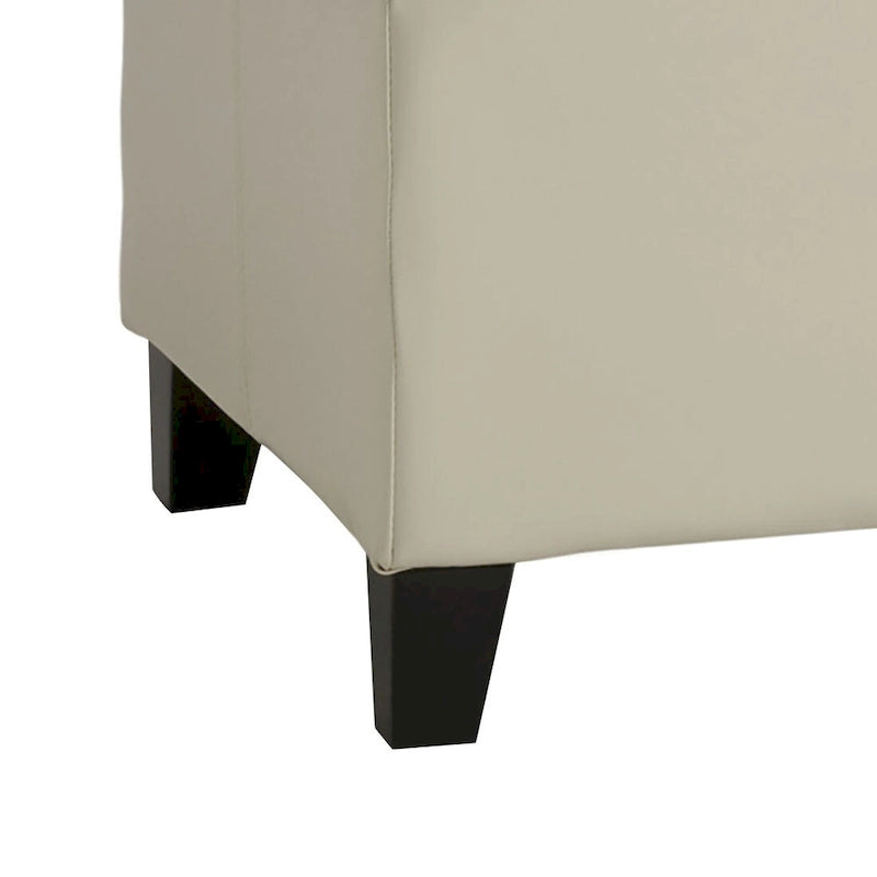 Banc de rangement rembourré au design minimaliste contemporain