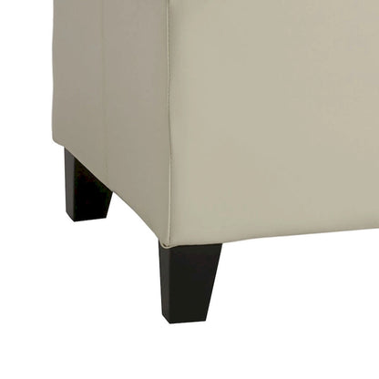 Banc de rangement rembourré au design minimaliste contemporain