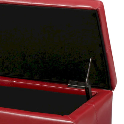 Banc de rangement rembourré au design minimaliste contemporain