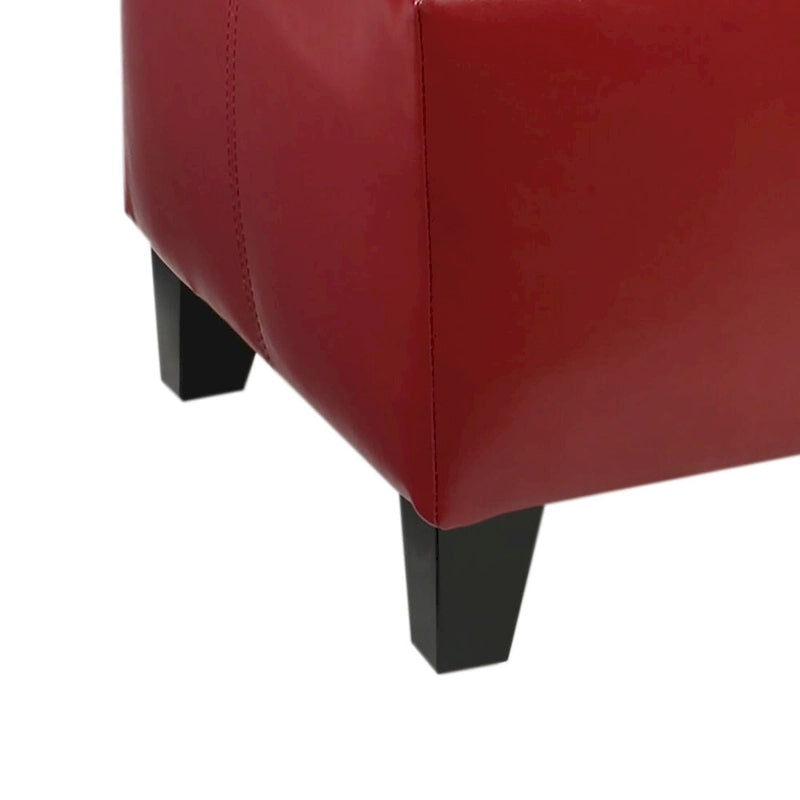 Banc de rangement rembourré au design minimaliste contemporain