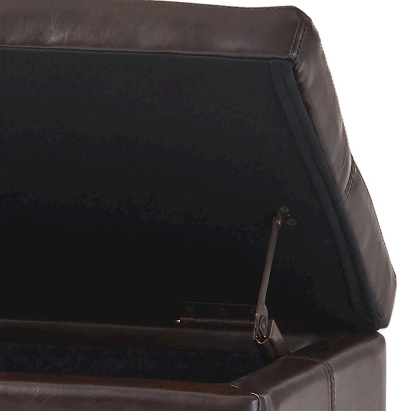 Banc de rangement rembourré au design minimaliste contemporain