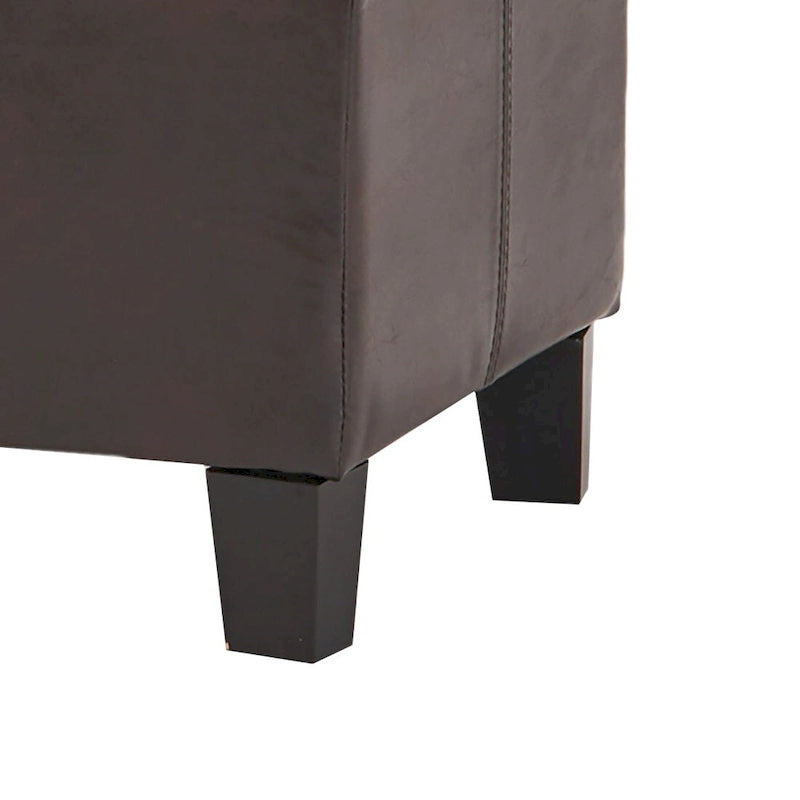 Banc de rangement rembourré au design minimaliste contemporain