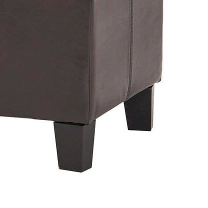 Banc de rangement rembourré au design minimaliste contemporain