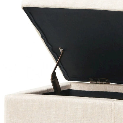 Banc de rangement rembourré au design minimaliste contemporain