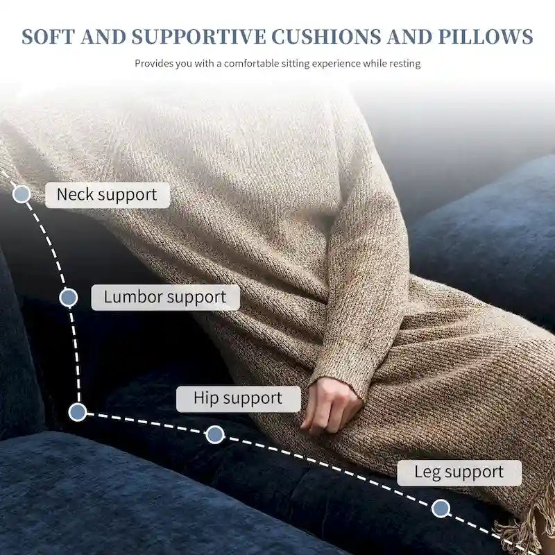 Canapé-lit moderne 5 places en forme de L avec méridienne et coussins d'assise doubles