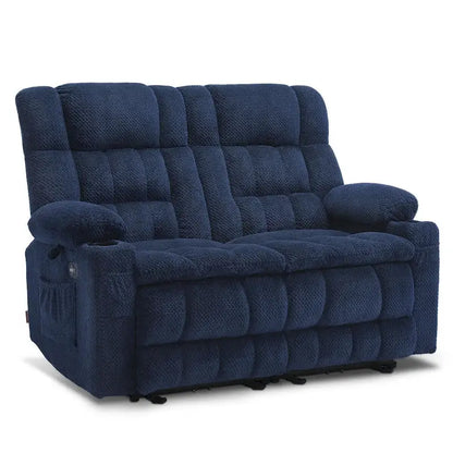 Canapé inclinable électrique MCombo, avec fonction chauffante et vibrante, porte-gobelets et ports de charge USB RS6314