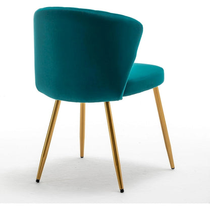 Fauteuil d'appoint moderne en velours avec capitonnage à canaux, confortable et tendance, sans accoudoirs.