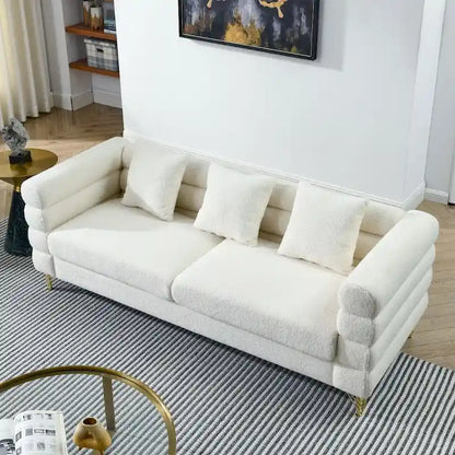 Fabric 3-seater Sofa with 3 Pillows