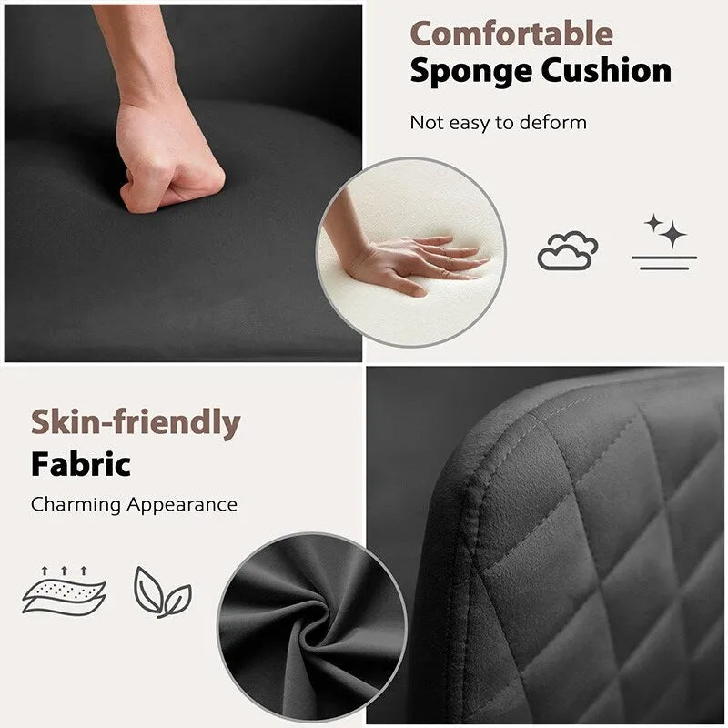 Fauteuil pivotant VANITII, chaise de coiffeuse avec roulettes, style moderne, hauteur réglable, rose/gris/blanc