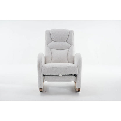 Fauteuil à bascule pour bébé en tissu avec repose-pieds réglable
