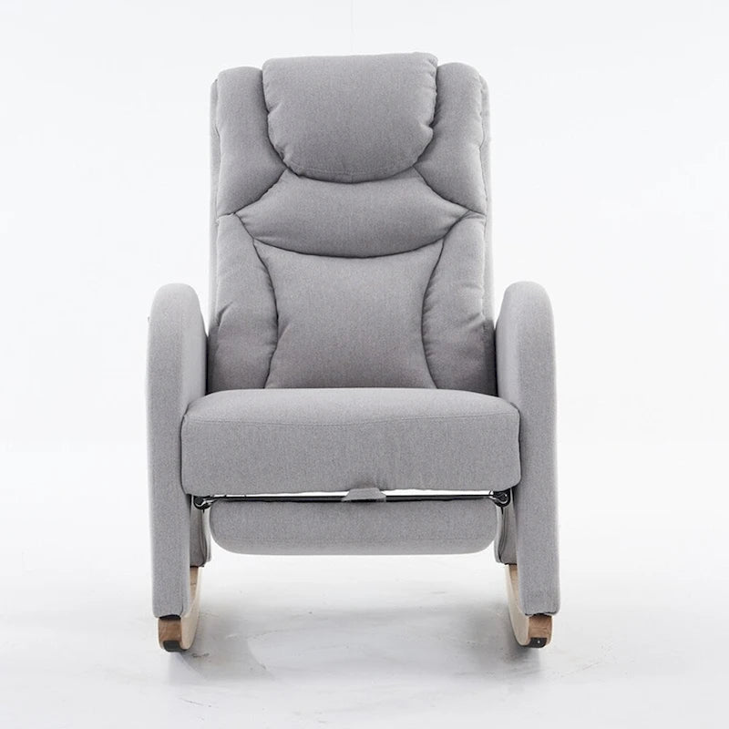 Fauteuil à bascule pour bébé en tissu avec repose-pieds réglable