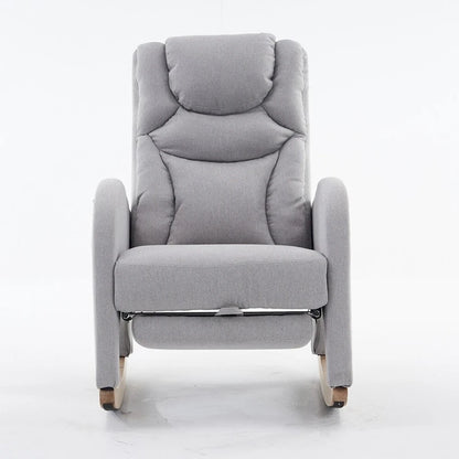 Fauteuil à bascule pour bébé en tissu avec repose-pieds réglable