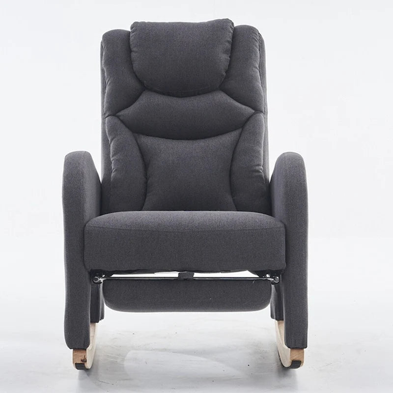 Fauteuil à bascule pour bébé en tissu avec repose-pieds réglable