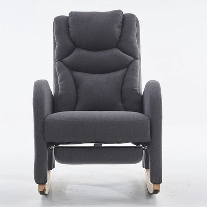 Fauteuil à bascule pour bébé en tissu avec repose-pieds réglable