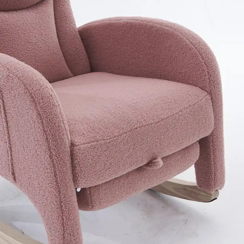 Fauteuil à bascule pour bébé en tissu avec repose-pieds réglable