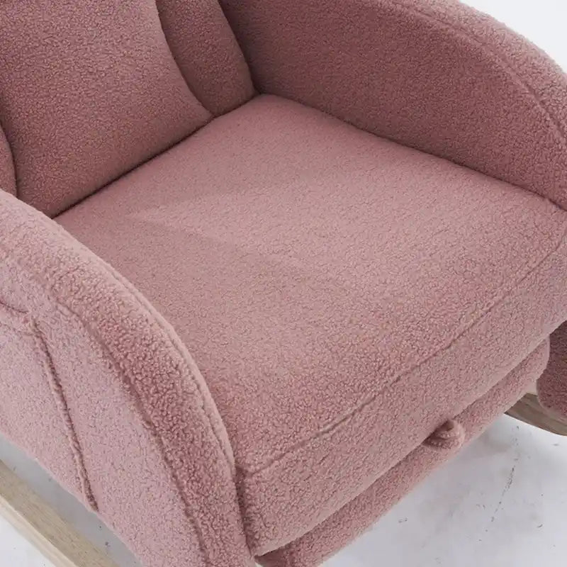 Fauteuil à bascule pour bébé en tissu avec repose-pieds réglable