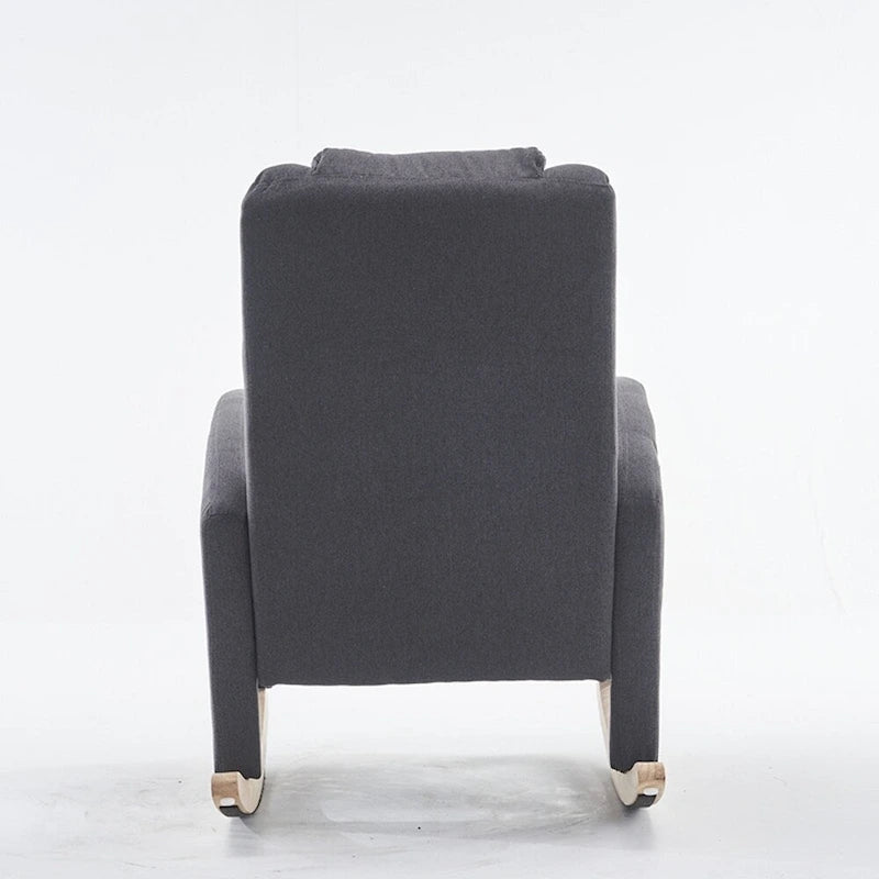 Fauteuil à bascule pour bébé en tissu avec repose-pieds réglable