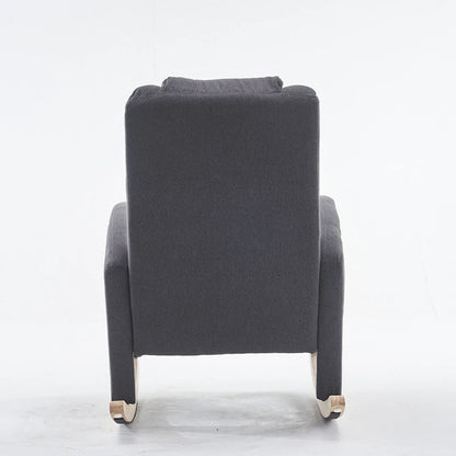 Fauteuil à bascule pour bébé en tissu avec repose-pieds réglable