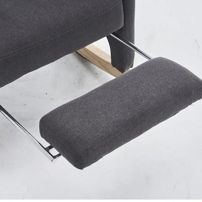 Fauteuil à bascule pour bébé en tissu avec repose-pieds réglable