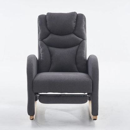 Fauteuil à bascule pour bébé en tissu avec repose-pieds réglable