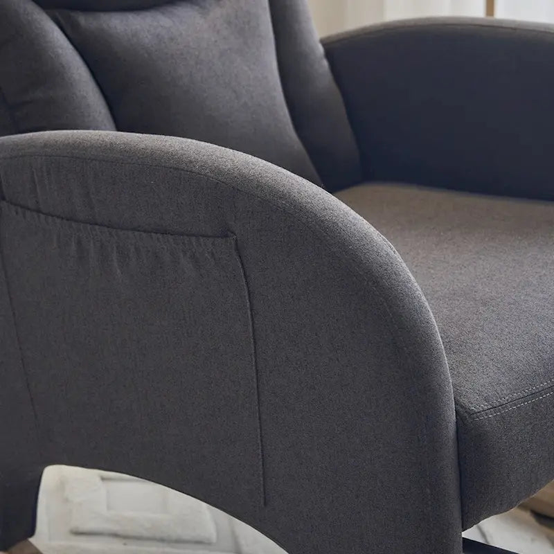 Fauteuil à bascule pour bébé en tissu avec repose-pieds réglable