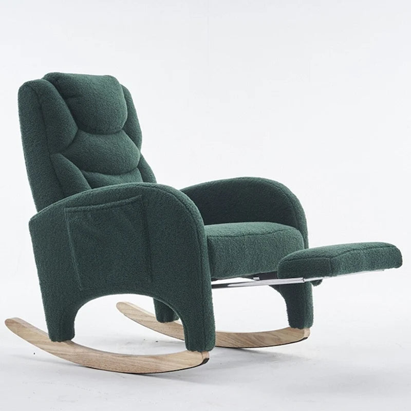 Fauteuil à bascule pour bébé en tissu avec repose-pieds réglable