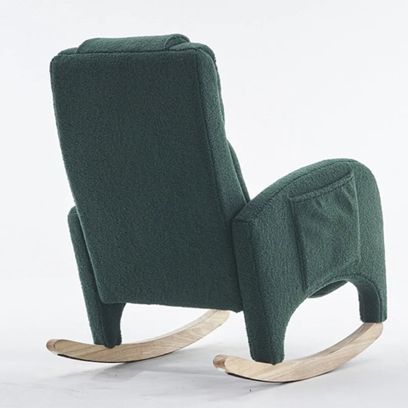 Fauteuil à bascule pour bébé en tissu avec repose-pieds réglable