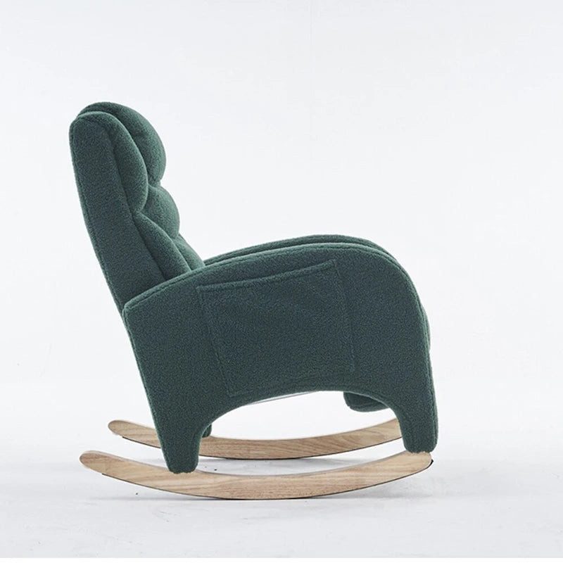 Fauteuil à bascule pour bébé en tissu avec repose-pieds réglable