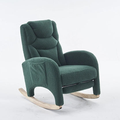Fauteuil à bascule pour bébé en tissu avec repose-pieds réglable