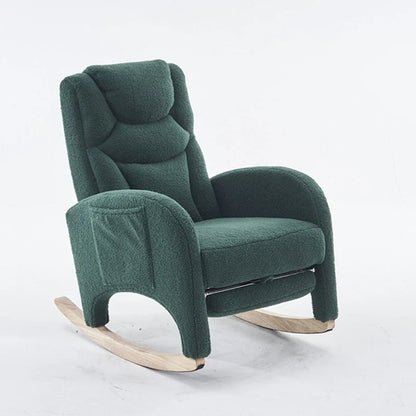 Fauteuil à bascule pour bébé en tissu avec repose-pieds réglable