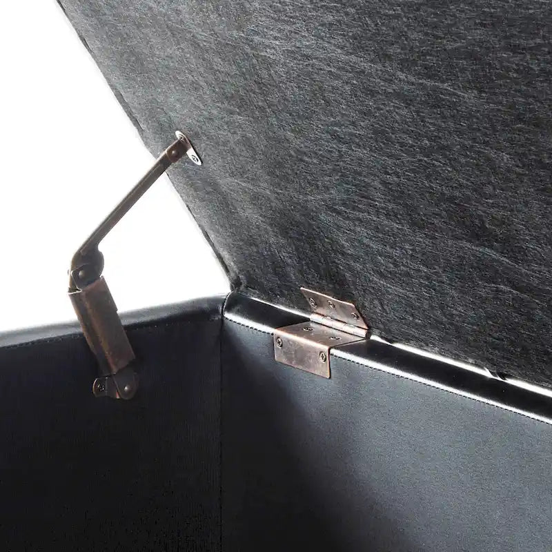 Banc ottoman de rangement capitonné et rembourré