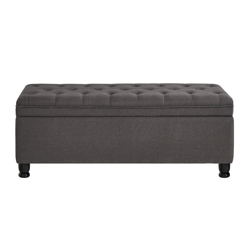 Banc ottoman de rangement capitonné et rembourré