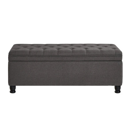 Banc ottoman de rangement capitonné et rembourré