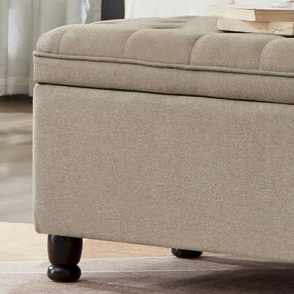 Banc ottoman de rangement capitonné et rembourré