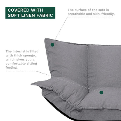 Canapé-lit moderne et confortable, ensemble futon mignon et réglable.