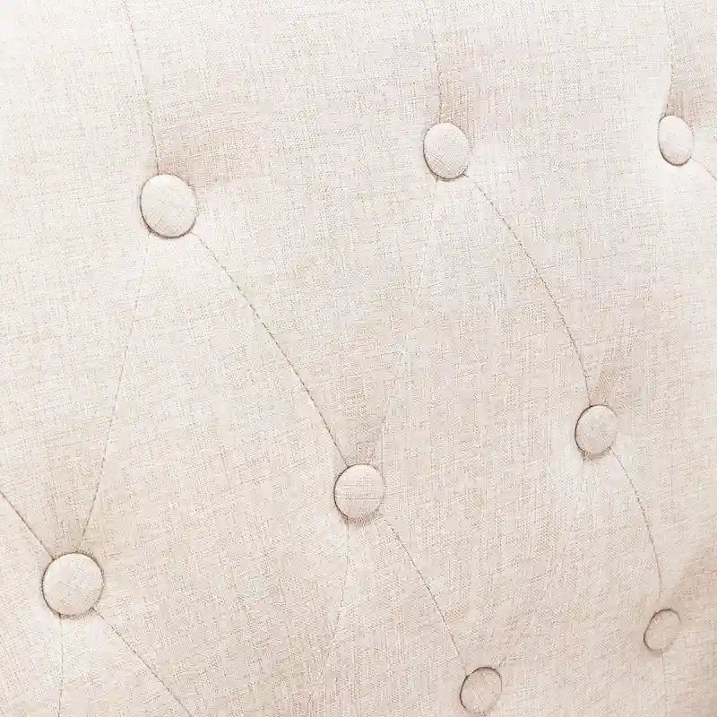 Ensemble de 2 fauteuils d'appoint capitonnés en lin, style moderne du milieu du siècle, revêtus de tissu LUE BONA - 72,4 cm L x 69,2 cm P x 85,7 cm H