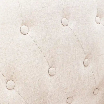 Ensemble de 2 fauteuils d'appoint capitonnés en lin, style moderne du milieu du siècle, revêtus de tissu LUE BONA - 72,4 cm L x 69,2 cm P x 85,7 cm H