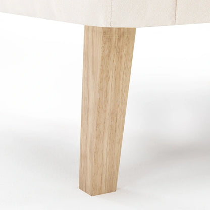 Ensemble de 2 fauteuils d'appoint capitonnés en lin, style moderne du milieu du siècle, revêtus de tissu LUE BONA - 72,4 cm L x 69,2 cm P x 85,7 cm H