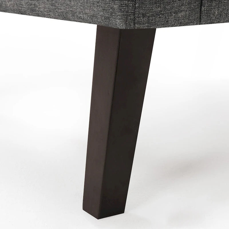 Ensemble de 2 fauteuils d'appoint capitonnés en lin, style moderne du milieu du siècle, revêtus de tissu LUE BONA - 72,4 cm L x 69,2 cm P x 85,7 cm H