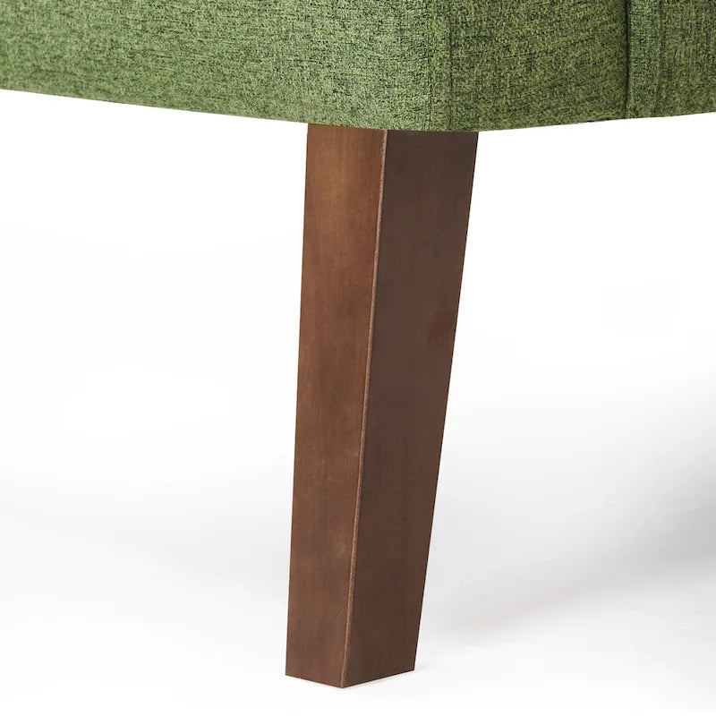 Ensemble de 2 fauteuils d'appoint capitonnés en lin, style moderne du milieu du siècle, revêtus de tissu LUE BONA - 72,4 cm L x 69,2 cm P x 85,7 cm H